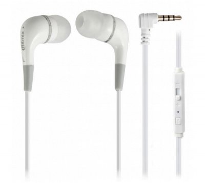 Наушники вставные RITMIX RH-112M белые (гарнитура)