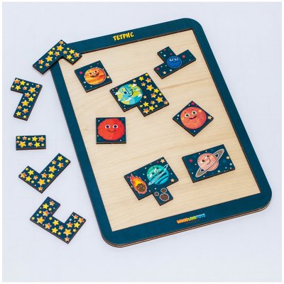 Игра-головоломка Woodlandtoys "Тетрис большой. Космос", 308868