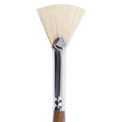 Кисть художественная профессиональная BRAUBERG ART "CLASSIC", щетина, веерная, № 8, длинная ручка, 200745