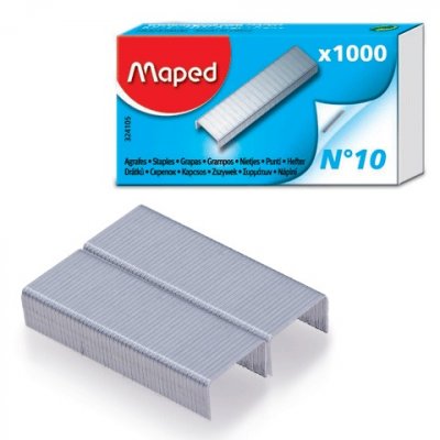Скобы для степлера №10, 1000 штук, MAPED, до 20 листов, 324105