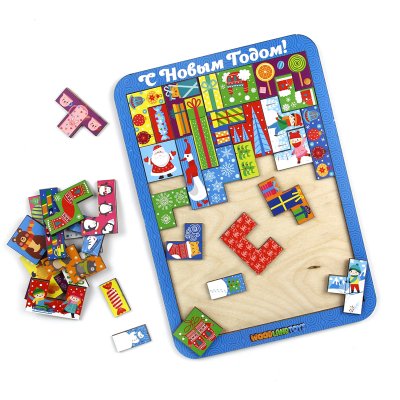 Головоломка Woodlandtoys "Тетрис большой "С Новым Годом", 308848