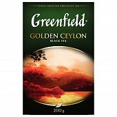 Чай GREENFIELD (Гринфилд) "Golden Ceylon", черный, листовой, 200 г, картонная коробка, 0791-10