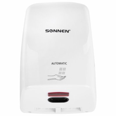 Сушилка ВЫСОКОСКОРОСТНАЯ для рук SONNEN HD-FL-2009, 1200 Вт, пластиковый корпус, белая, 607959