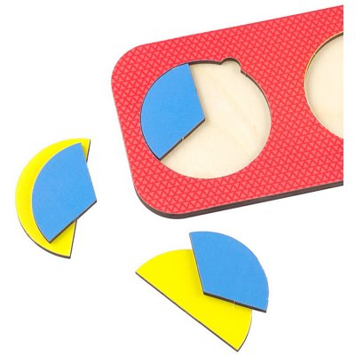 Игра-головоломка Woodlandtoys "Дроби. Б. П. Никитина. 1-й уровень", 3 круга, 311255