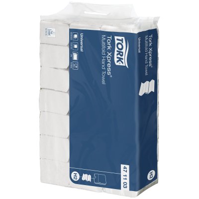 Полотенце бумажное КОМПЛЕКТ 190 шт., TORK (Система H2) Universal, 2-слойное, натуральный, 23,4х21,3 см, Multifold, 471103