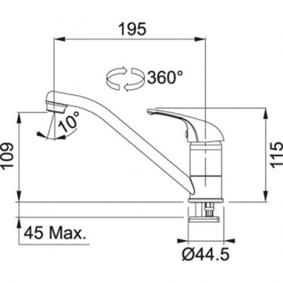 Смеситель Franke Basic, Хром (115.0250.147)
